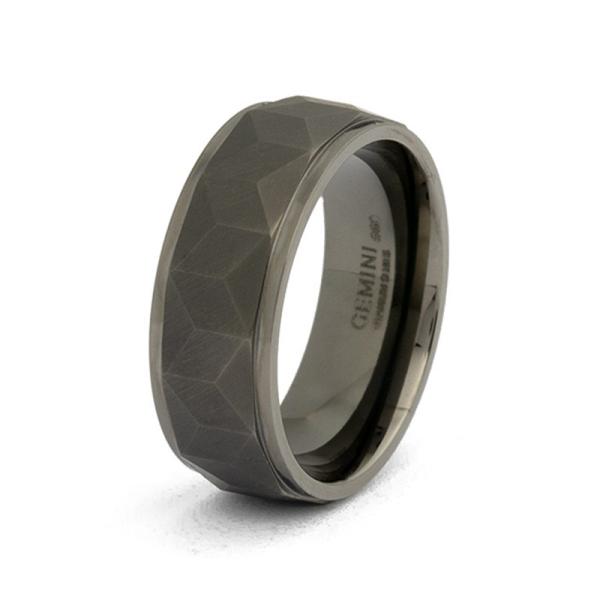 8 mm Titanring mit Schwarz-auf-Schwarz-Finish - Timor Black